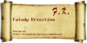 Faludy Krisztina névjegykártya