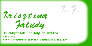 krisztina faludy business card